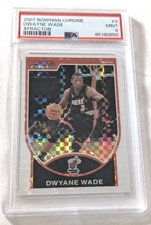 2007-08 Bowman Chrome Dwyane Wade Xfractor #32/50 PSA 9 Pop 2 Rare Miami Heat 📈 picture
