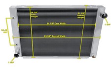 KR Champion 3 Row Radiator for 1966 1967 Lincoln Continental V8 Engine #CC6667 picture
