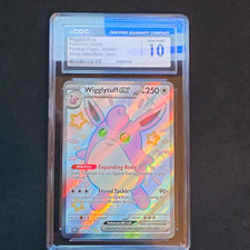 CGC Gem Mint 10 (2024) Wigglytuff ex 222/091 Paldean Fates Shiny Ultra Rare Holo picture