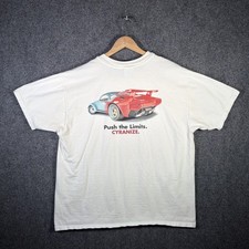 Vintage Lamborghini Shirt Mens XL White 90s Tech Software Oracle F1 Racing USA picture