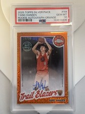 2025 Topps - Chrome Silver Pack Rookie Yang Hansen Auto Orange /25 RC GEM PSA 10 picture