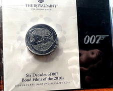 2024 James Bond 007 Six Decades 2010's UK £5 BU Coin -IOP  Royal Mint picture