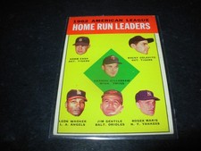 1963 Topps Baseball #4-62-AL HR Ldrs-Killebrew, Cash, Colavito, Wagner, Maris picture