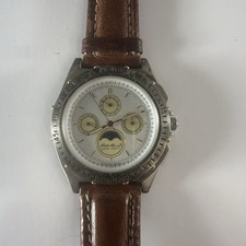 Vintage Eddie Bauer Moon phase Mens Two Tone Watch picture
