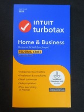 Genuine 2025 Intuit Turbotax Home & Business Federal State Window Mac Staples picture