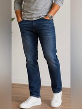 Bonobos Tailored Fit Jeans Men's 34x30 Dark Wash Stretch Denim Modern Slim Strai picture