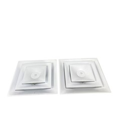 Titus TMS 10xRND Steel Sq. Ceiling Air Diffuser 24 in x 24 in White (Set of 2) picture