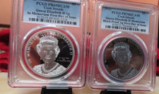 2022 COOK ISLANDS QUEEN ELIZABETH II  PCGS PR 69 70 BLACK & REGULAR COINSET picture