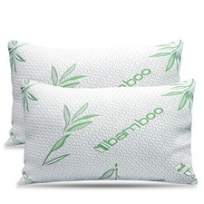 Elif Bamboo Pillows Adjustable Shredded Memory Foam Bed Pillows King or Queen picture