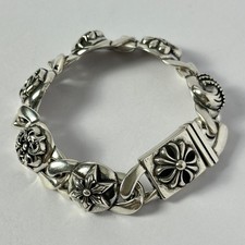 Chrome Hearts 925 Silver Multi Charm Link Box ID Bracelet 8.75 Inches picture