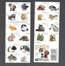 Genuine USPS Forever Stamps – 2016 Pets – 25 Sheets of 20 – 500 Stamps picture