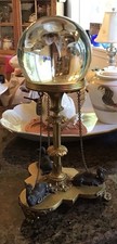 Victorian Mappin Brothers Gold Gilt Silverplate Camel Centerpiece w Gazing Ball picture