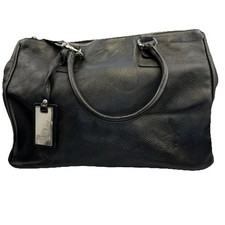 Claudia Firenze Black Leather Top Handle Handbag -Shoulder Bag Made in Italy picture