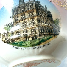 Hobbs-Is-Inn, Wolfeboro, N.H. ANTIQUE Souvenir CHINA TRINKET CUP picture