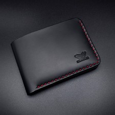 Bifold Leather Wallet for Men, Handcrafted Leather Wallet Premium Quality w/RFID picture