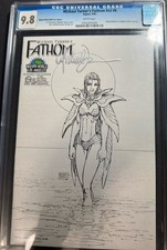 MICHAEL TURNER'S FATHOM #V2 #0 CGC 9.8 ASPEN  WIZARD WORLD 2005 Signed on slab picture