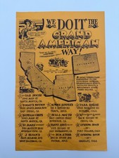Vintage We Do It The Grand American Way Multi-Location Promo Placemat Menu picture