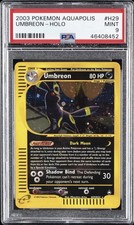 2003 POKEMON AQUAPOLIS #H29 UMBREON-HOLO PSA 9 SWIRL picture