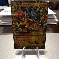 Pokemon TCG M Lucario EX Secret Rare Holo 55/111 XY Furious Fists 220 HP picture