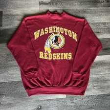 1990s NFL Washington Redskins Graphic Crewneck Sweatshirt Classic RM3154 picture