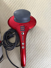 Brookstone Max 2 Dual Node Percussion Massager Red 5 Speed 3 Programs -Tested picture