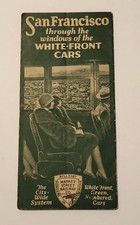 Vintage San Francisco White Front Cars Market St. Railway 1933 guide picture