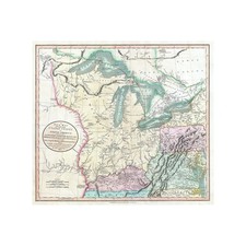 1805 John Cary Map Depicting Great Lakes and Western Expansion Routes picture