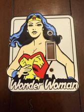 Vintage 1976 Wonder Woman Light Switch Plate Cover DC Comics Retro Decor picture