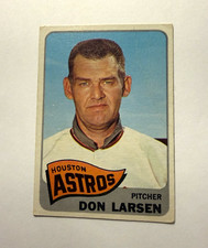 Topps 1965 Baseball Don Larsen Houston Astros #389 VG+ (crease) Well-Centered picture