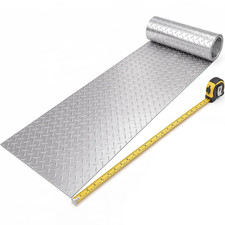 1Pcs Aluminum Diamond Plate Sheet Metal, 24'' X 120'' X 0.06'', Silver picture