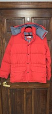 The North Face Retro Red Box Down Jacket Parka Puffer Hooded Mens M Vintage picture