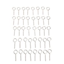 40 Pcs Eye Screw High Strength 304 Stainless Steel Screw Eye Hook For Kitche CX4 picture