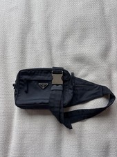 Prada Tessuto Montagna Nylon Belt Bag Black 2VL001 Fanny Pack Sling Authentic picture