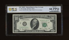 DBR 1969-C $10 FRN St. Louis Gem Fr. 2021-H PCGS-B 66 PPQ Serial H52501184A picture
