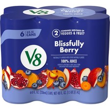 V8 Blissfully Berry 100% Fruit and Vegetable Juice, 8 fl 8 Fl Oz (Pack of 6) picture