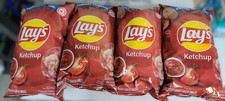 4 x Bags Lay's Ketchup Potato Chips LARGE Family Size lays 220g-  picture