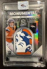 2024 Spectra Football MM-BNX Bo Nix Monumental Retro Broncos Patch Logo RC #/99 picture