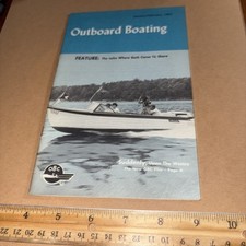 VTG 1961 Outboard Boating Magazine: Anglers at Chicago Boat Show Fishing Tackle picture