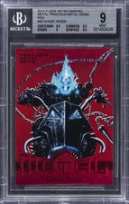 2013 Marvel Fleer Retro #30 Ghost Rider Red Precious Metal Gems BGS 9 PMG /100 picture
