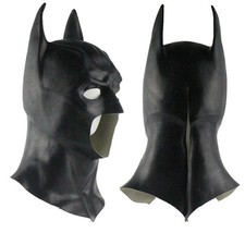Batman Full Mask With Cowl Adult The Dark Knight Rises Halloween Cosplay Prop picture