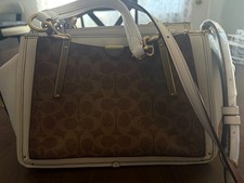 Coach Signature Dreamer 21 Mini Tan/Chalk/Gold Satchel | New w/partial packaging picture