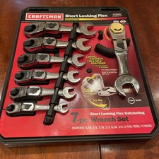 Pristine Vintage MUSA Craftsman 7 Pc Short Locking Flex Ratcheting Wrench Set picture