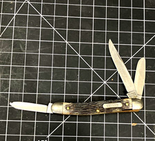 Vintage Sears craftsman Schrade Walden USA 3 blade stockman #9552 1966-73 picture
