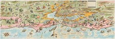 1945 Sullivan Pictorial View of San Francisco Bay, California picture