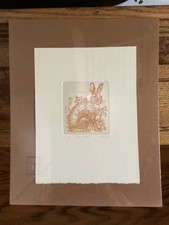 Marsha K Howe Limited Edition Etching Print  JACK RABBIT / Signed & Numbered picture