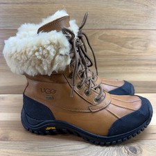 UGG Adirondack Snow Boot Women 10 Chestnut Waterproof Leather Sherpa Cozy Vibram picture