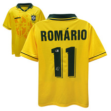 Romario Signed Brazil FC Home Soccer Jersey #11 with Beckett COA picture