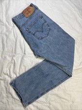Vintage Levi's 501 Men's Straight Leg Button Fly Light Wash Jeans 36x32 Blue picture
