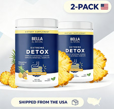 2pc NEW Bella All Natural Extreme Detox Powder (Pineapple)* picture