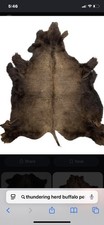 Brown/Blonde Hair-On Buffalo Hide Pelt Hide Natural Fur Pelt for Crafts & Decor picture